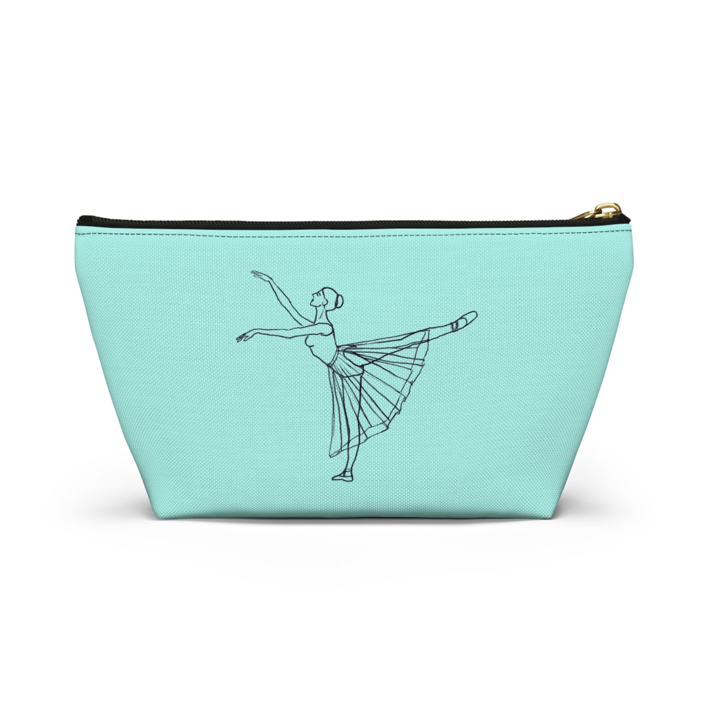 Ballet Dancer Tiffany Blue Accessory Pouch — Mint T‑Bottom Makeup & Dance Bag
