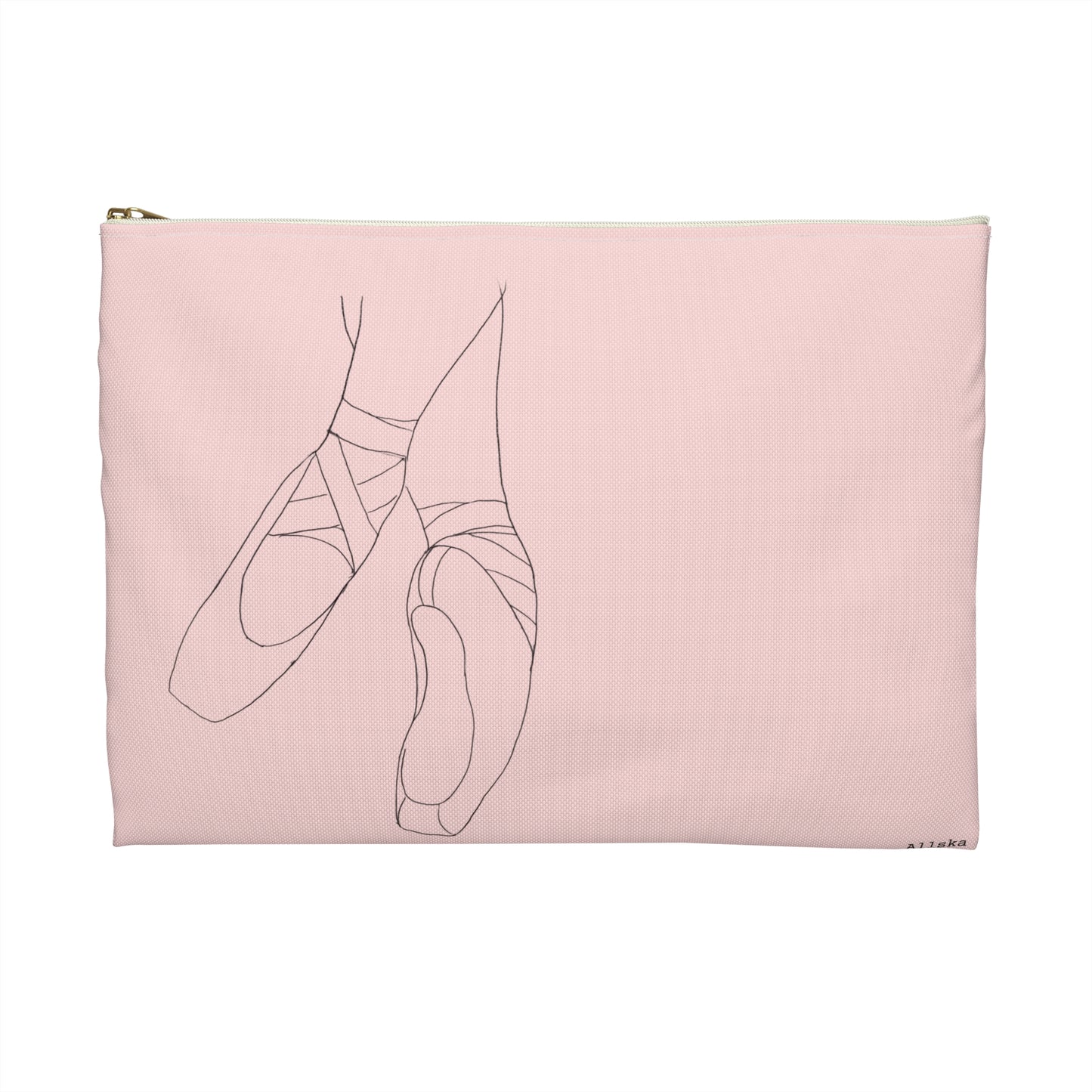 Ballet Shoes Pink Accessory Pouch — Makeup Bag for Dancers