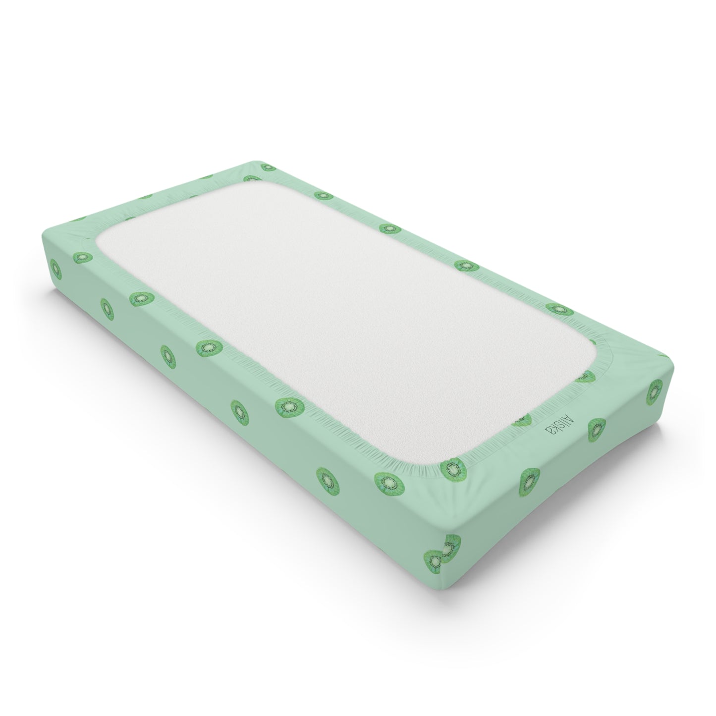 Green Kiwi Baby Changing Pad Cover — Soft Fitted Nursery Bedding