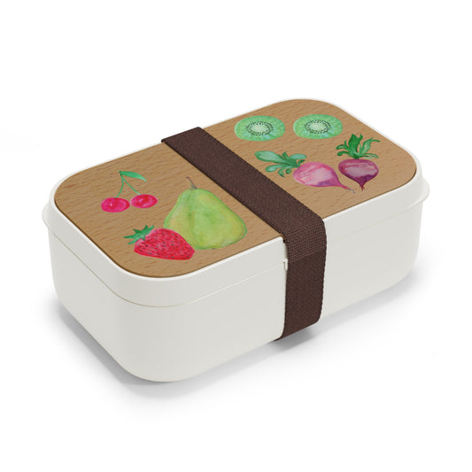 Watercolor Fruit Illustration Bento Lunch Box