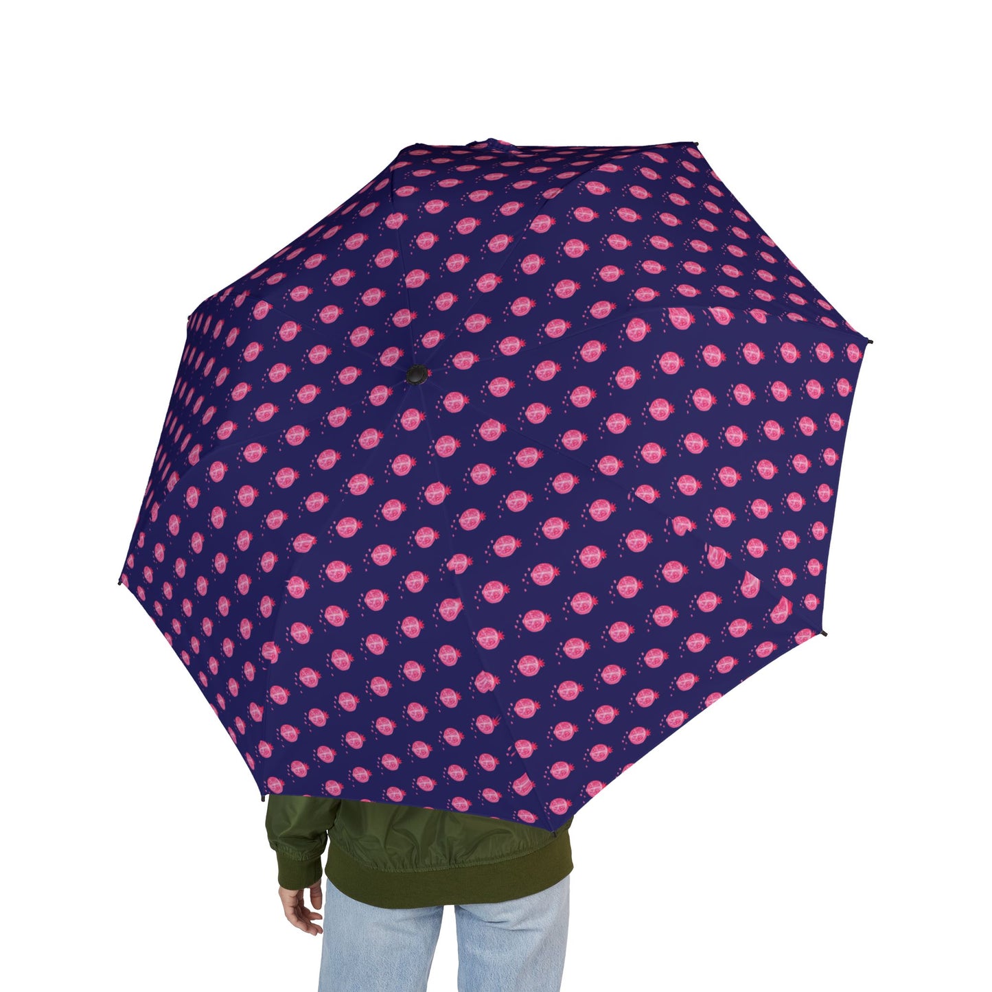 Pink Pomegranate Pattern Umbrella — Foldable Rain Umbrella