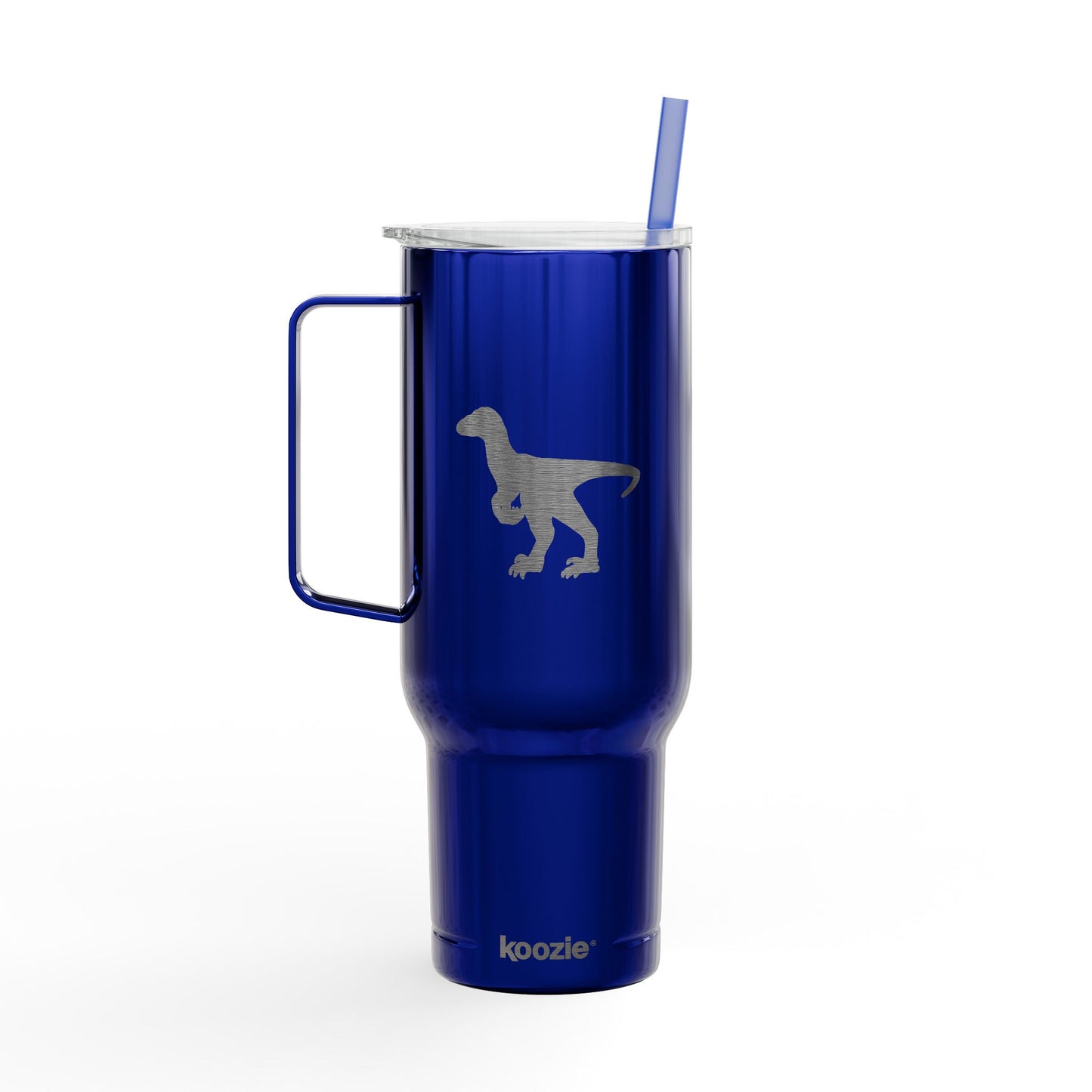 40oz Engraved Insulated Tumbler — Bird & Dinosaur Silhouette