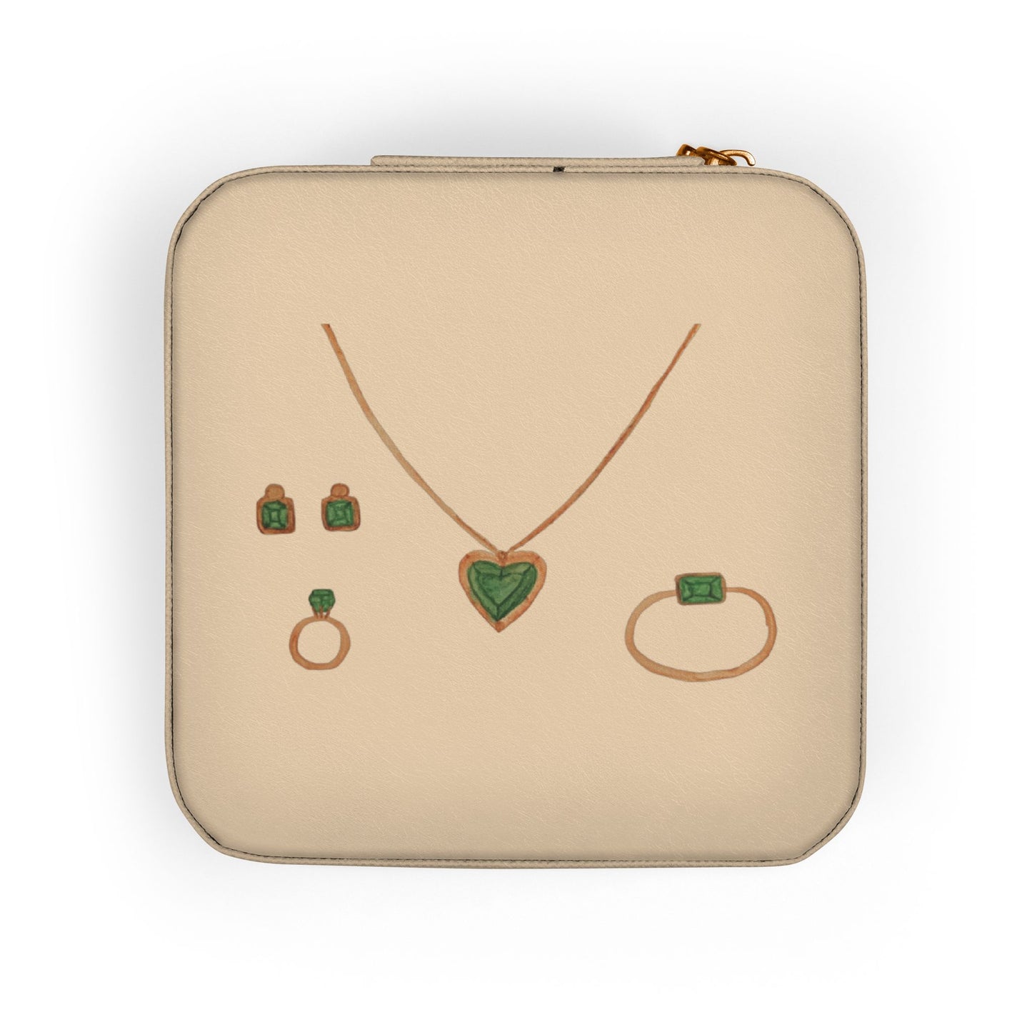 Travel Jewelry Case — Compact Zip Organizer for Rings, Earrings & Necklaces