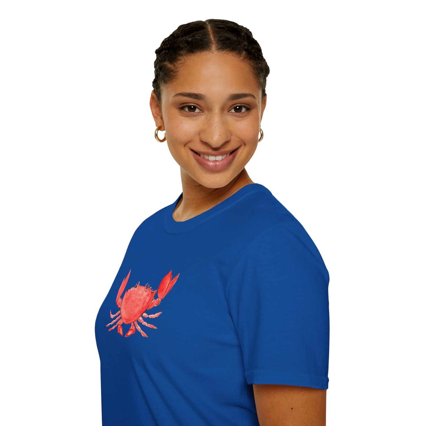 Crab Watercolor T-Shirt — Cute Coastal Beach Graphic Tee