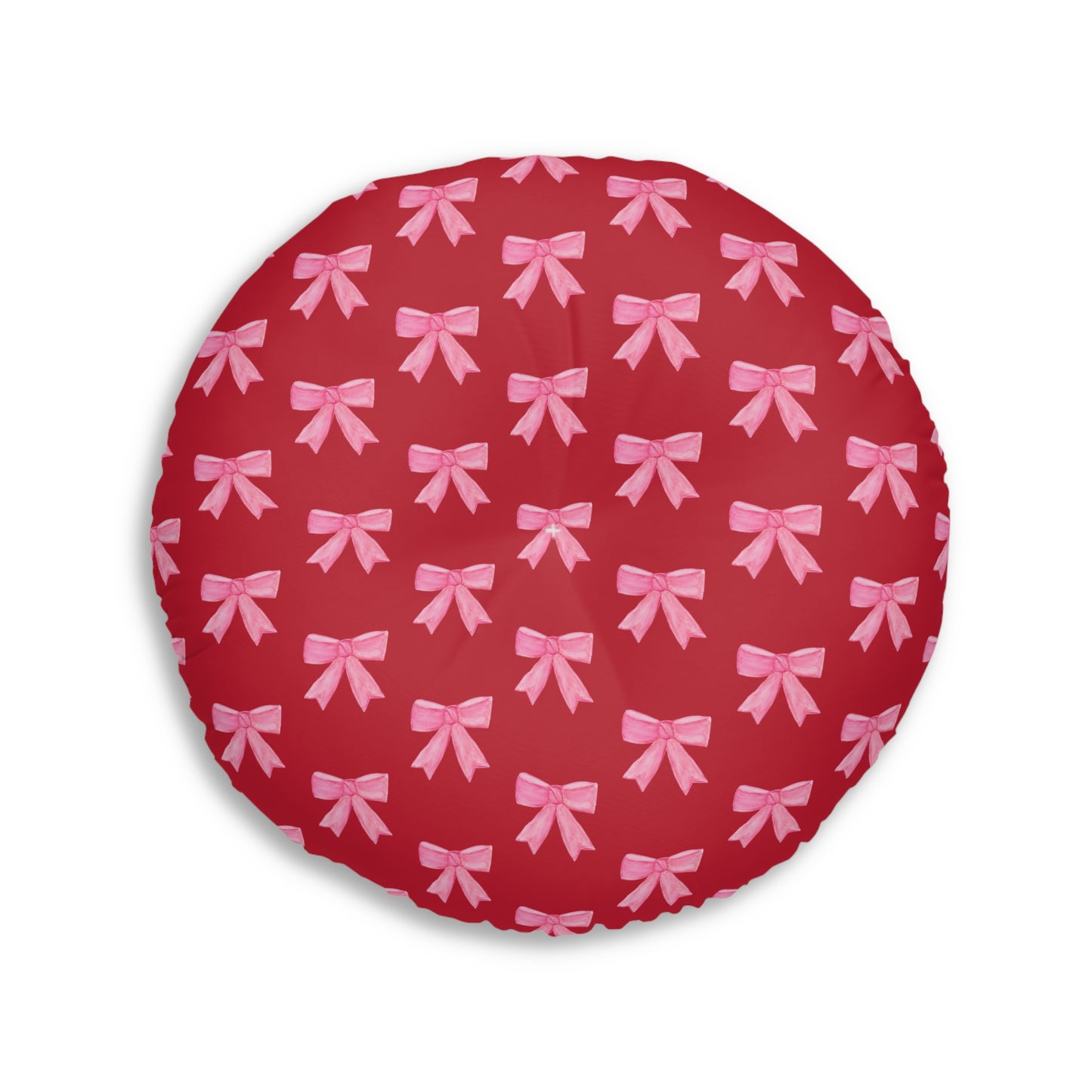 Pink Bow Floor Pillow — Red