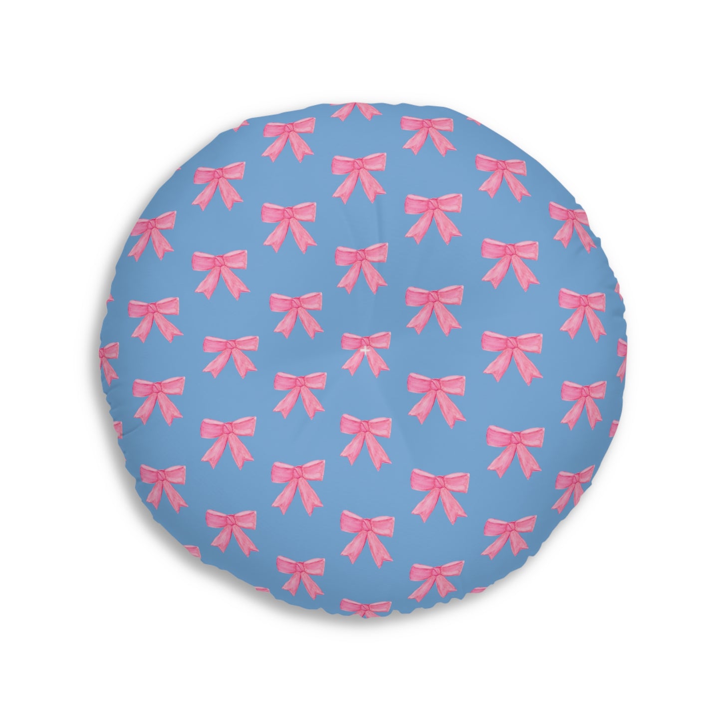 Pink Bow Floor Pillow — Blue