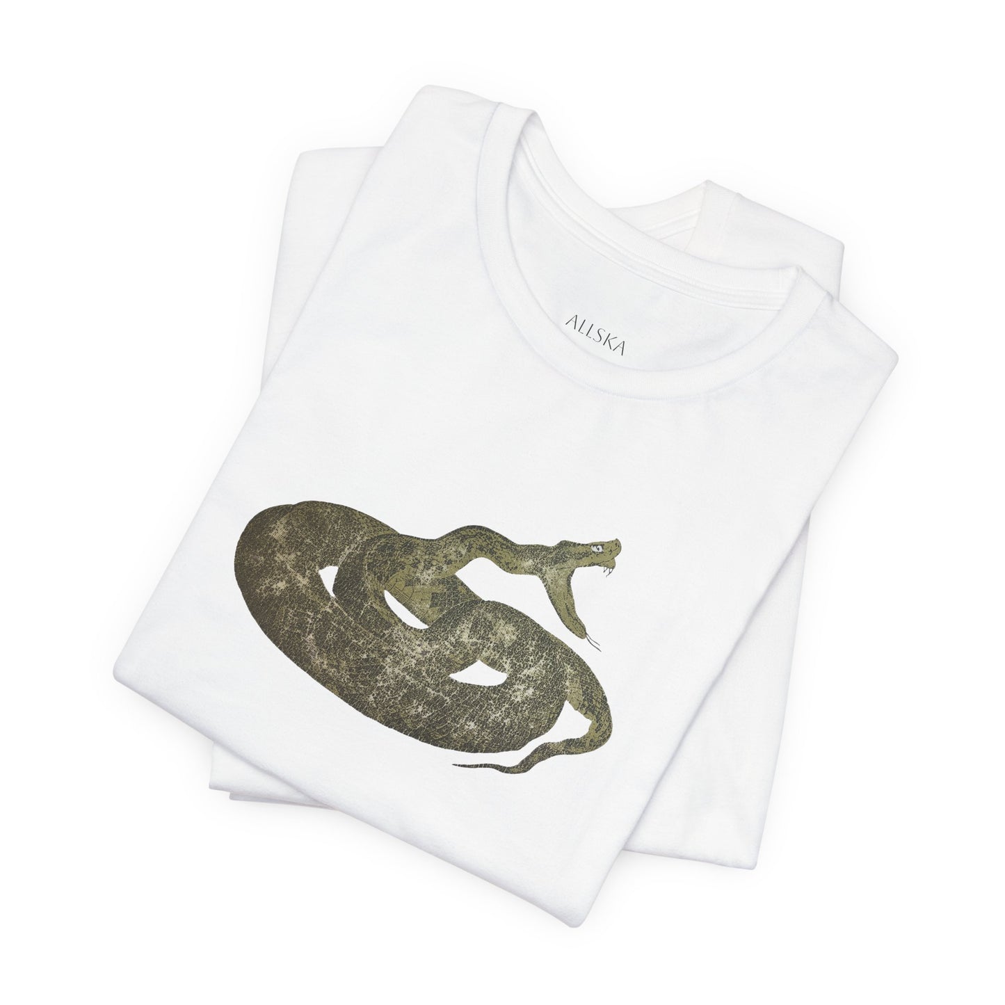 Snake Graphic Tee — Coiled Rattlesnake Illustration T-Shirt