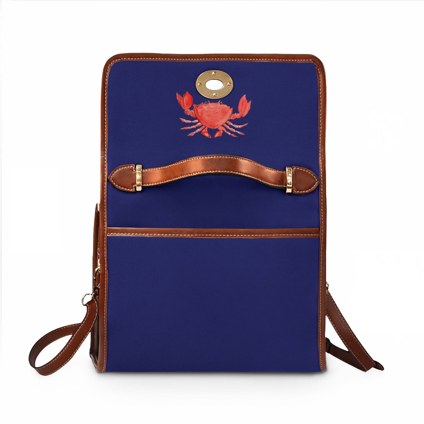 Cute Crabby Red Watercolor Crab Canvas Bag