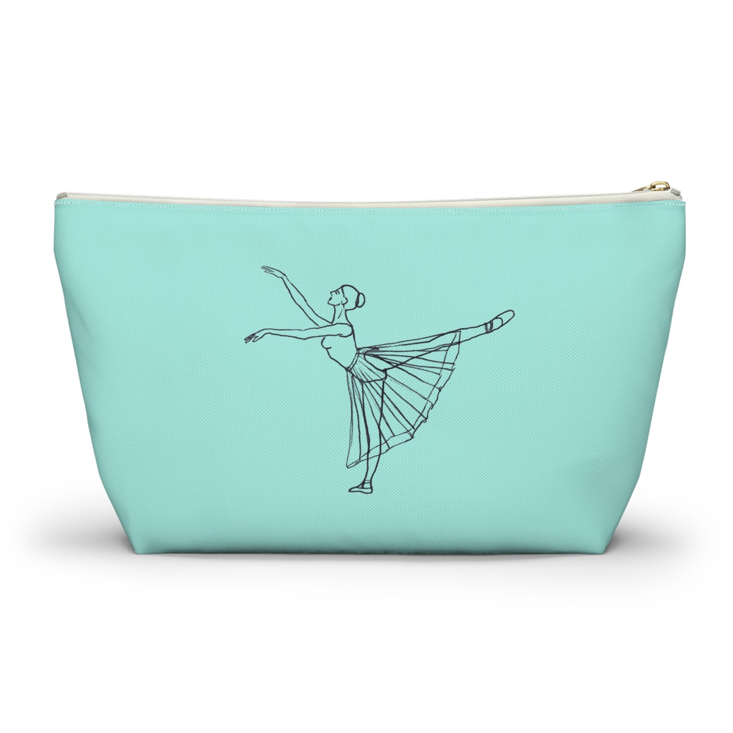 Ballet Dancer Tiffany Blue Accessory Pouch — Mint T‑Bottom Makeup & Dance Bag