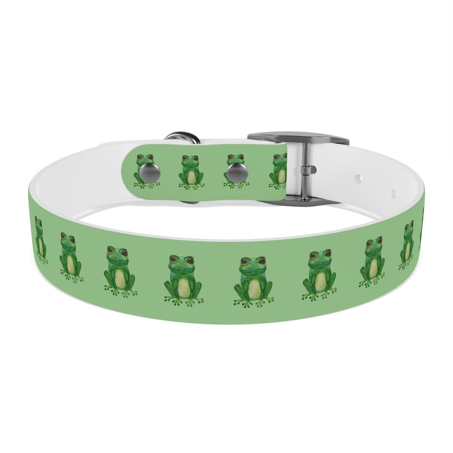 Frog Pattern Dog Collar — Waterproof TPU Pet Collar