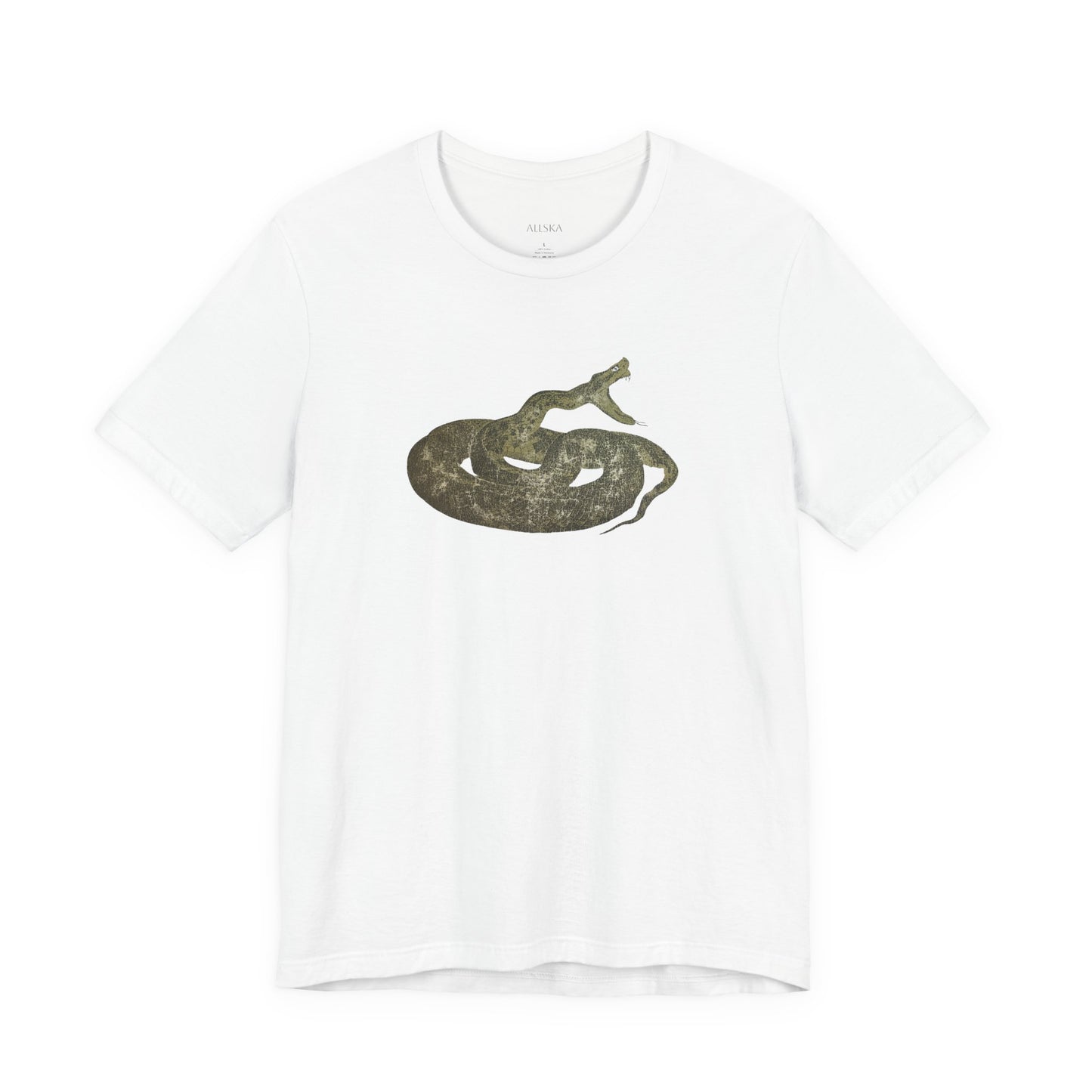 Snake Graphic Tee — Coiled Rattlesnake Illustration T-Shirt