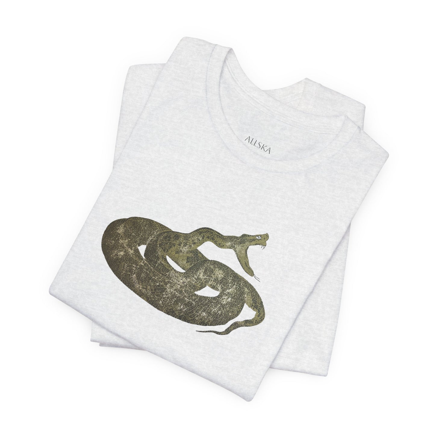 Snake Graphic Tee — Coiled Rattlesnake Illustration T-Shirt