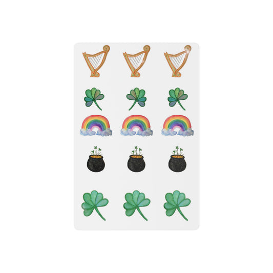 St. Patrick’s Day Temporary Tattoos — Harp, Rainbows, Shamrocks Tattoo Sheet