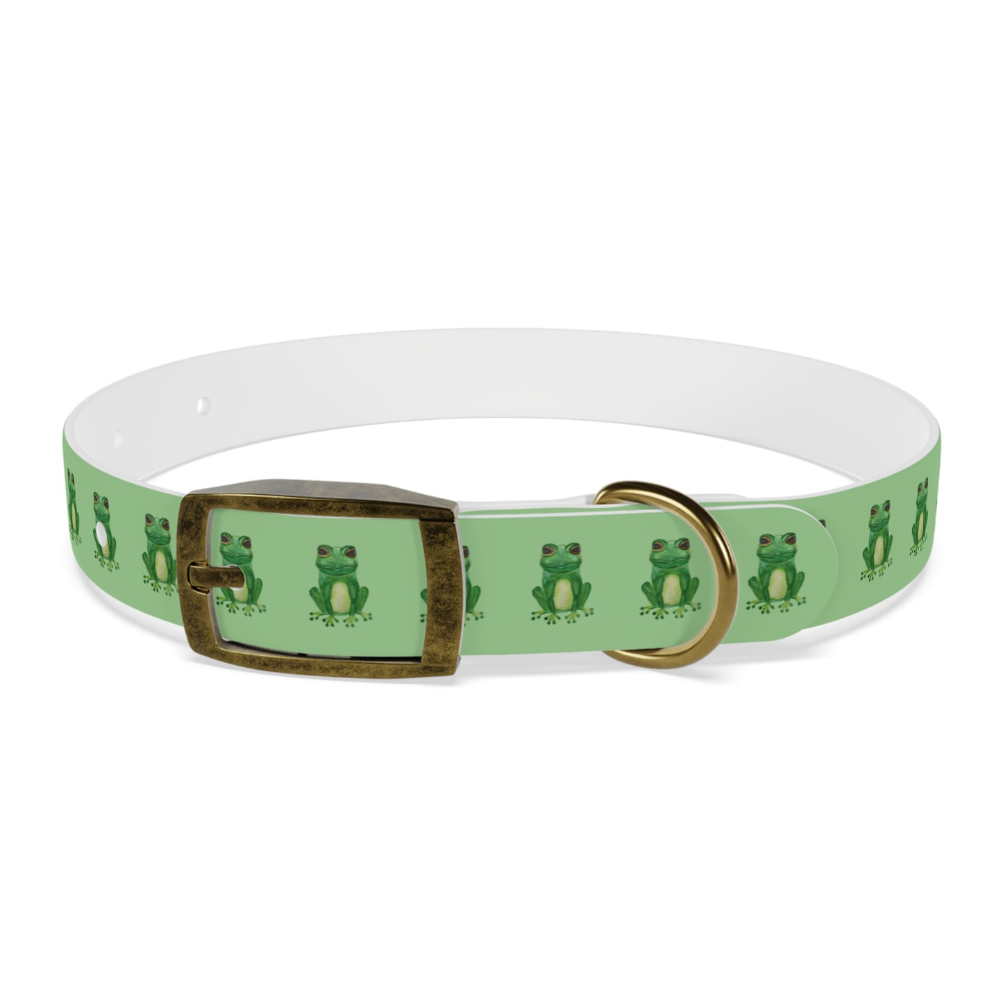 Frog Pattern Dog Collar — Waterproof TPU Pet Collar