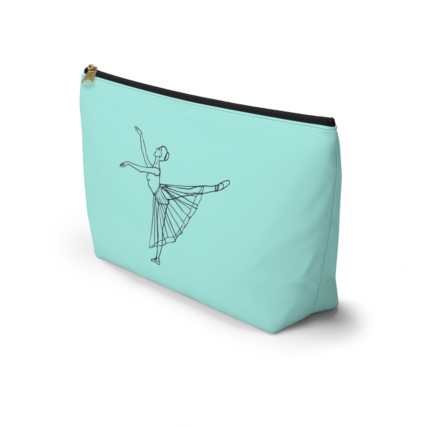 Ballet Dancer Tiffany Blue Accessory Pouch — Mint T‑Bottom Makeup & Dance Bag