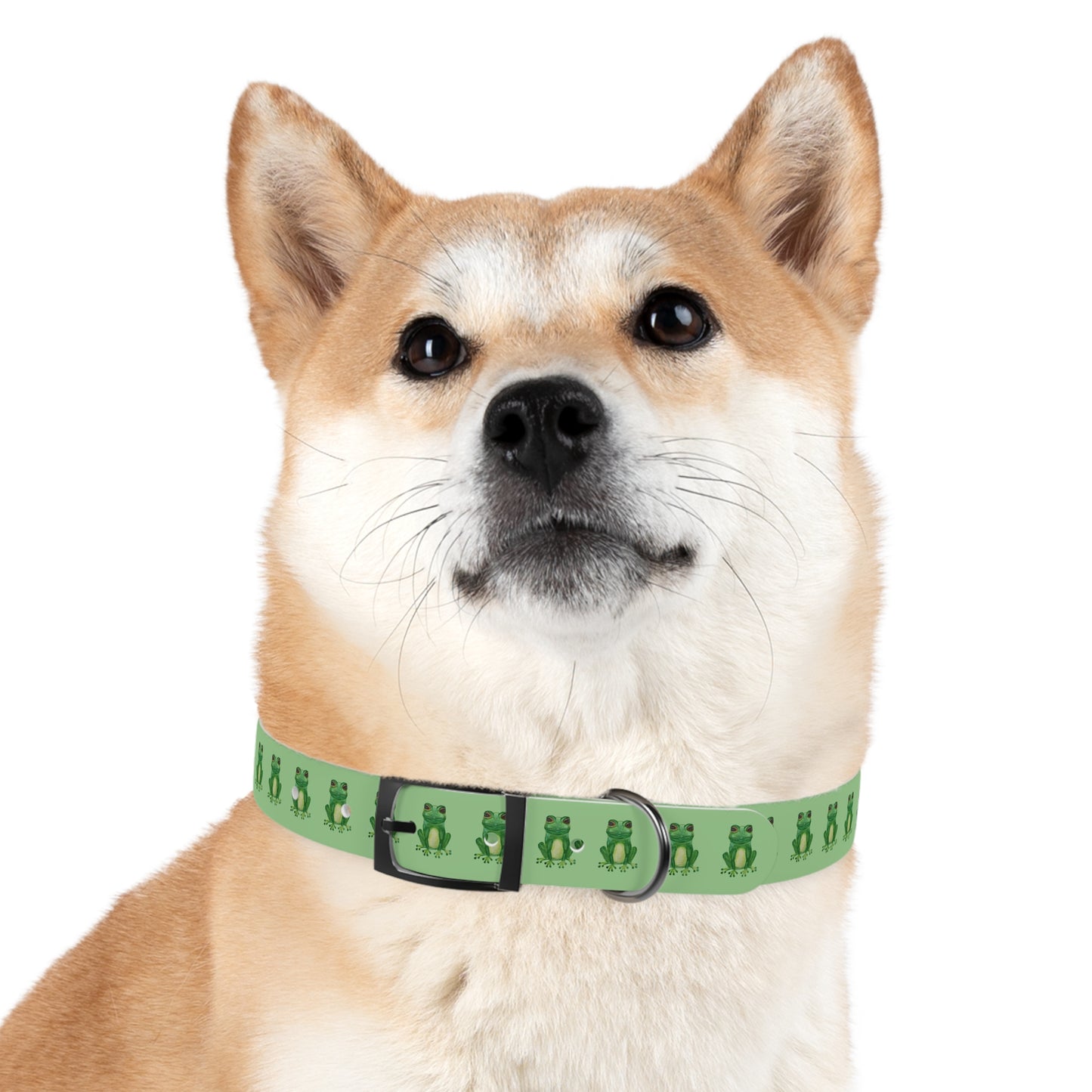 Frog Pattern Dog Collar — Waterproof TPU Pet Collar