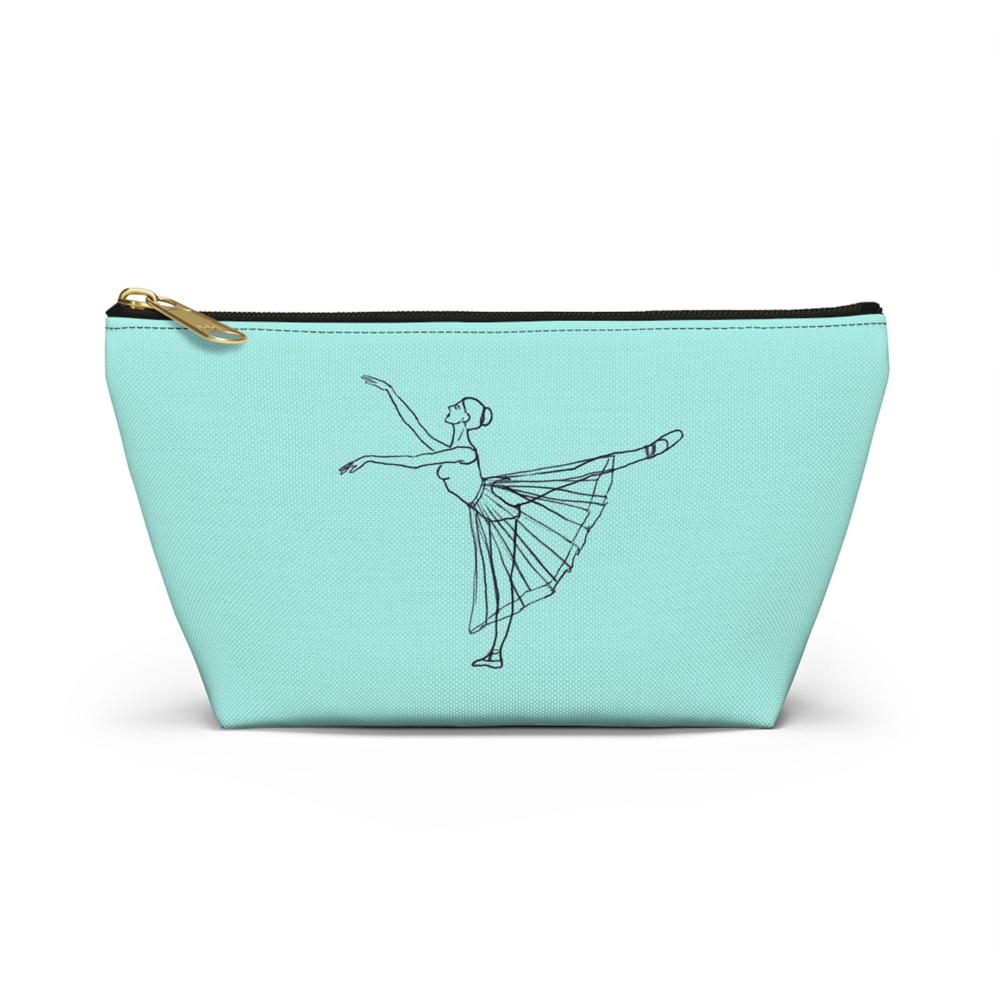Ballet Dancer Tiffany Blue Accessory Pouch — Mint T‑Bottom Makeup & Dance Bag