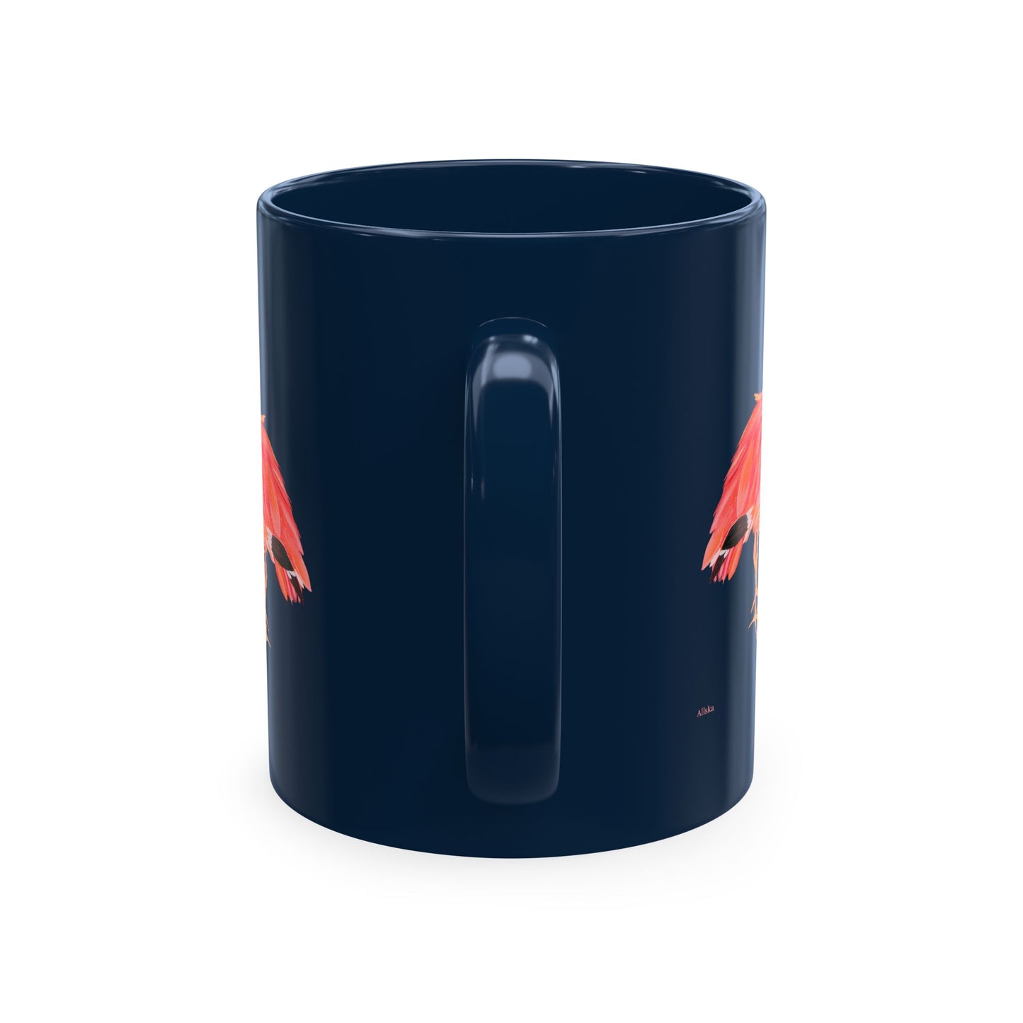 Ibis Bird Duo Ceramic Mug — Tropical Pink Bird Coffee Cup Assorted Color Mugs