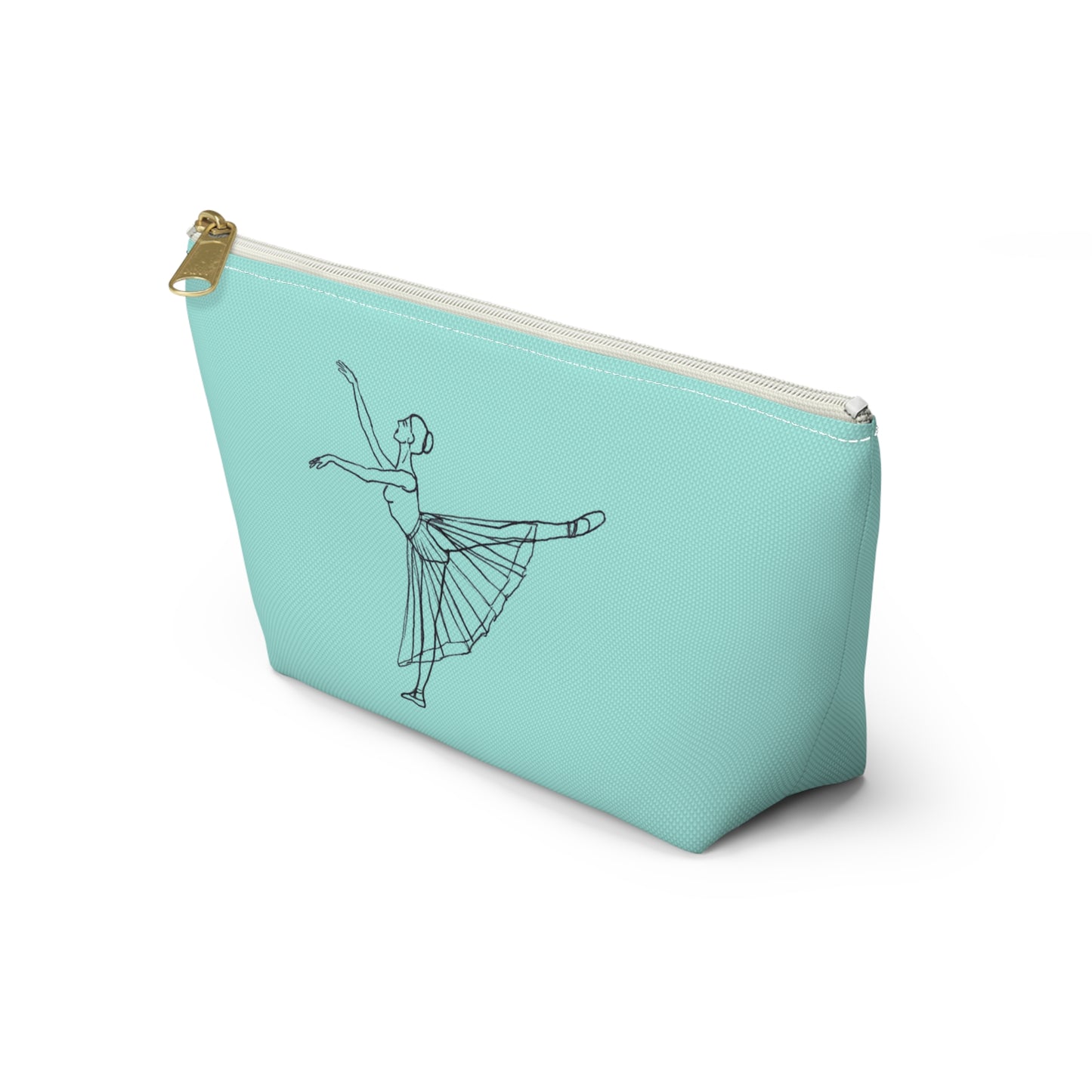 Ballet Dancer Tiffany Blue Accessory Pouch — Mint T‑Bottom Makeup & Dance Bag