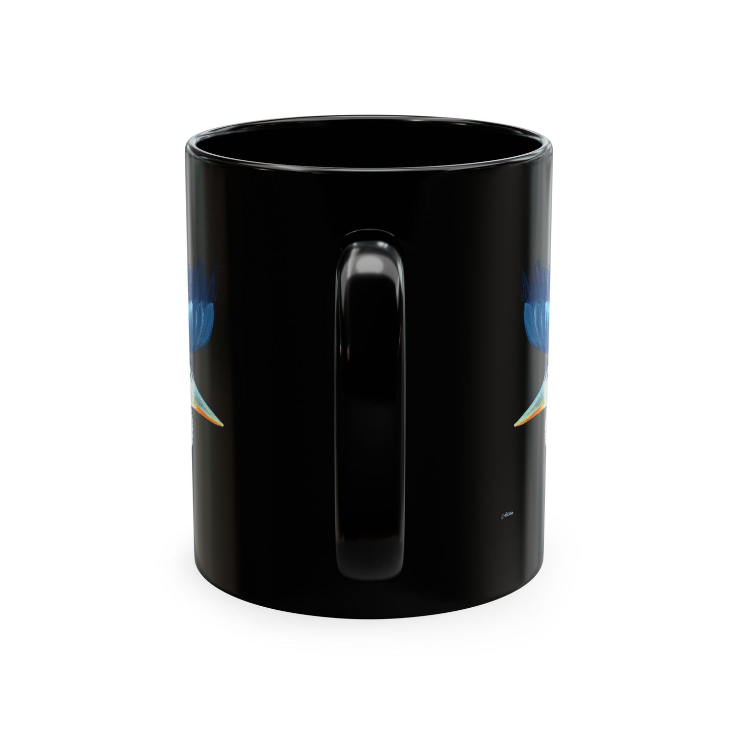Blue Heron Ceramic Mug — Nature Bird Coffee Cup