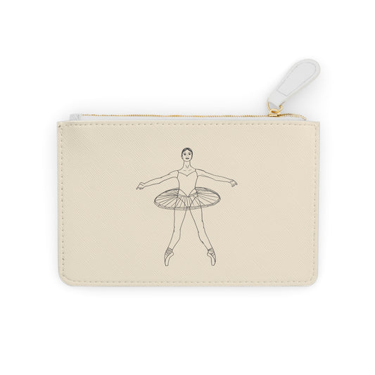 Cream Ballerina Mini Clutch Bag — Elegant Dance Wallet