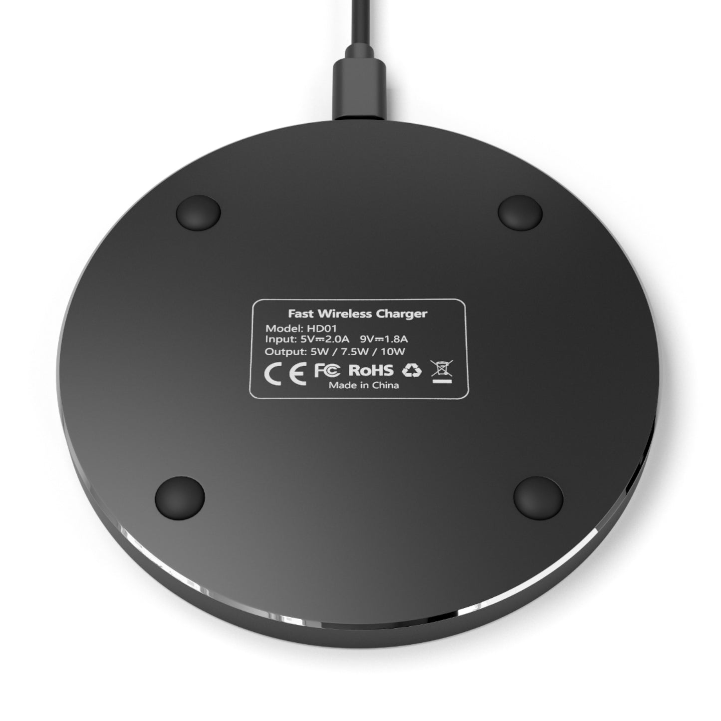 Hummingbird Wireless Charger — Slim Fast Wireless Charging Pad with Blue Hummingbird Design