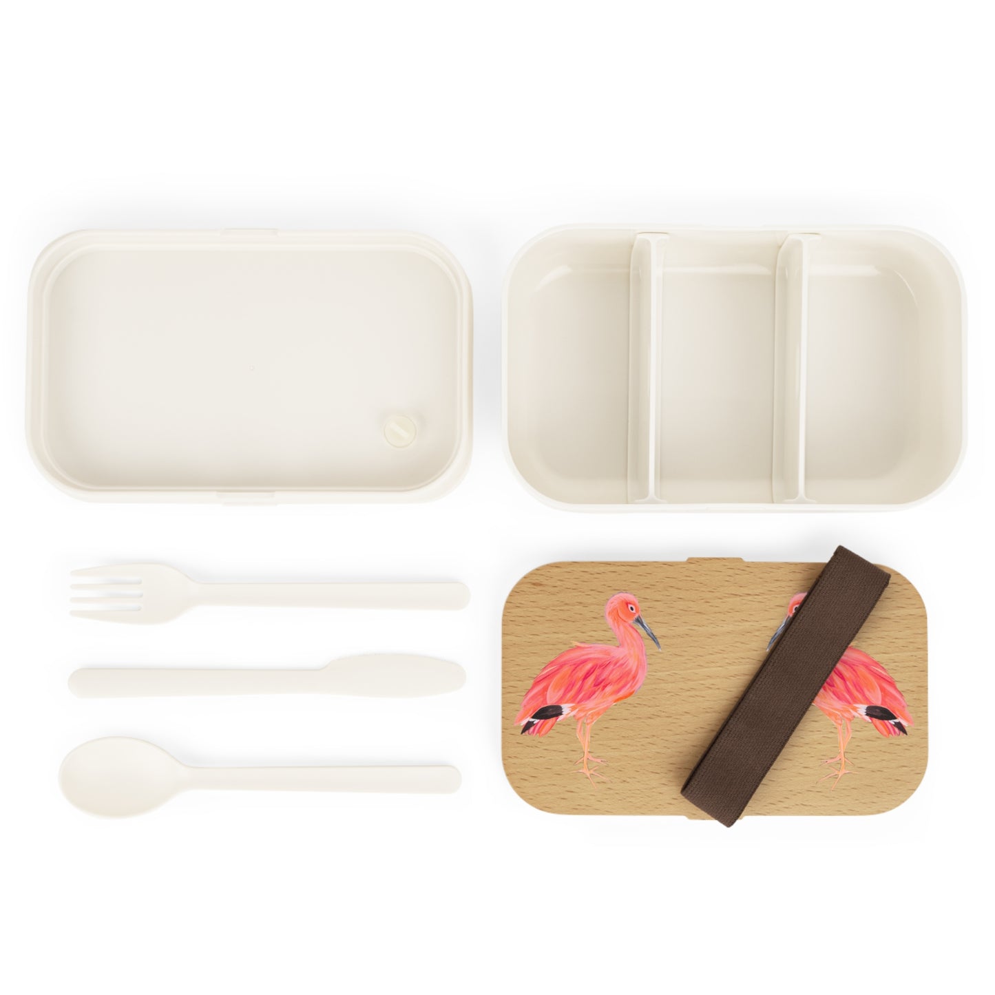 Ibis Duo Bento Lunch Box — Tropical Wooden-Style Portable Lunchbox